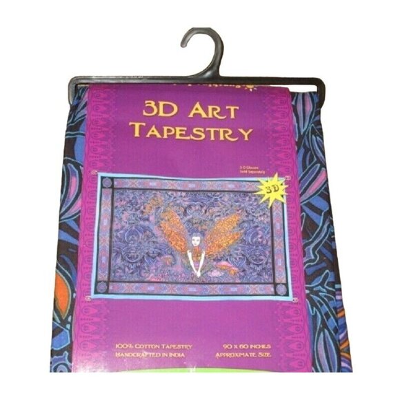 New Fairy Wings Tapestry Wall Hanging Decor Gift 90x60 Nymph Large 3D Fantasy - Picture 2 of 2